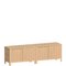 Cloe Oak TV Stand with Wooden Doors by Woodendot, Image 1