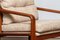 Vintage Lounge Chair in Teak with Wool Cushions from HS Design Denmark, 1980s 3