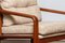 Vintage Lounge Chair in Teak with Wool Cushions from HS Design Denmark, 1980s, Image 3
