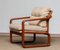 Vintage Lounge Chair in Teak with Wool Cushions from HS Design Denmark, 1980s 9