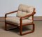 Vintage Lounge Chair in Teak with Wool Cushions from HS Design Denmark, 1980s 8