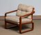 Vintage Lounge Chair in Teak with Wool Cushions from HS Design Denmark, 1980s, Image 8