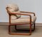 Vintage Lounge Chair in Teak with Wool Cushions from HS Design Denmark, 1980s, Image 4