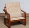 Poltrona vintage in teak con cuscini in lana di HS Design Denmark, anni '80, Immagine 7