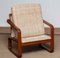 Vintage Lounge Chair in Teak with Wool Cushions from HS Design Denmark, 1980s, Image 7