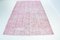 Alfombra Oushak de lana en rosa, años 60, Imagen 1