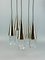 5-Flaming Hanging Lamp in Glass and Chrome, 1970s, Image 14