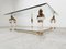 Acrylic and Brass Coffee Table with Chinese Temple Guard Sculptures, 1970s 7