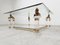 Acrylic and Brass Coffee Table with Chinese Temple Guard Sculptures, 1970s, Image 7