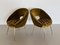 Chairs with Brass Legs in Velvet by Silvio Cavatorta, 1950s, Set of 2 8