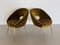 Chairs with Brass Legs in Velvet by Silvio Cavatorta, 1950s, Set of 2, Image 8