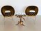 Chairs with Brass Legs in Velvet by Silvio Cavatorta, 1950s, Set of 2, Image 7