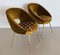 Chairs with Brass Legs in Velvet by Silvio Cavatorta, 1950s, Set of 2 15