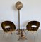 Chairs with Brass Legs in Velvet by Silvio Cavatorta, 1950s, Set of 2, Image 2