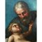 Giuseppe Nuvolone, San José con el Niño Jesús en brazos, década de 1800, óleo sobre lienzo, enmarcado, Imagen 4