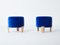 Koala Stools in Royal Blue Velvet by Garouste & Bonetti, 1995, Set of 2 1