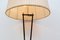 Brass and Black Lacquered Metal Floor Lamp, 1950s 5