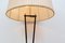 Brass and Black Lacquered Metal Floor Lamp, 1950s, Image 5