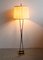 Brass and Black Lacquered Metal Floor Lamp, 1950s 6