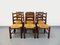 Vintage Brutalist Chairs in Wood and Straw by Georges Robert, 1960s, Set of 6 1