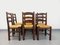 Brutalistische Vintage Stühle aus Holz & Stroh von Georges Robert, 1960er, 6er Set 2
