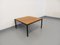 Vintage Modernist Square Coffee Table in Teak and Black Metal, 1960s 9