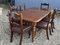 Mahogany Extending Dining Table & Chairs with 2 Leaves, Set of 7 4
