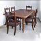 Mahogany Extending Dining Table & Chairs with 2 Leaves, Set of 7 1
