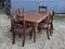 Mahogany Extending Dining Table & Chairs with 2 Leaves, Set of 7 2