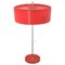 Lámpara de mesa roja de altura ajustable, antigua Checoslovaquia, años 60, Imagen 1