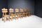 Brutalist Style Sculptural Dining Chairs in Oak, France, 1960s, Set of 8 9