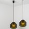 Swedish Green Tinted Glass & Brass Pendant Lamp attributed to Carl Fagerlund for Orrefors, 1960s 14