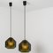Swedish Green Tinted Glass & Brass Pendant Lamp attributed to Carl Fagerlund for Orrefors, 1960s, Image 5