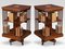 Mahogany Inlaid Revolving Bookcases from Maple and Co., 1890s, Set of 2 7