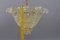 Mid-Century Italian Murano Glass Gold Inclusion Foliage Pendant Light, 1950s 19
