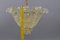 Mid-Century Italian Murano Glass Gold Inclusion Foliage Pendant Light, 1950s, Image 19