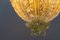 Mid-Century Italian Murano Glass Gold Inclusion Foliage Pendant Light, 1950s 9