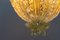 Mid-Century Italian Murano Glass Gold Inclusion Foliage Pendant Light, 1950s, Image 9