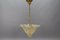 Lámpara colgante italiana Mid-Century con follaje de inclusión dorada de cristal de Murano, años 50, Imagen 14