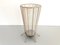 Mid-Century Modern White and Gold Metal Umbrella Stand, 1950s 1