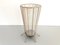 Mid-Century Modern White and Gold Metal Umbrella Stand, 1950s, Image 1