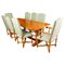 Late 20th Century Oak Refectory Dining Table, Chairs and Sideboard, 1980s, Set of 10, Image 1