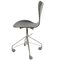 Vintage 3117 Black Office Chair by Arne Jacobsen, 1970s 4