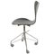 Vintage 3117 Black Office Chair by Arne Jacobsen, 1970s, Image 4