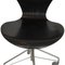 Sedia da ufficio nr. 3117 vintage nera di Arne Jacobsen, anni '70, Immagine 6