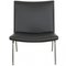 AP-40 Lounge Chair in Black Leather by Hans Wegner, 1990s, Image 1