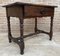 French Oak Side Table with One Drawer, 1940s, Image 5
