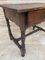 French Oak Side Table with One Drawer, 1940s, Image 7