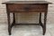 French Oak Side Table with One Drawer, 1940s 2