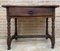 French Oak Side Table with One Drawer, 1940s 1